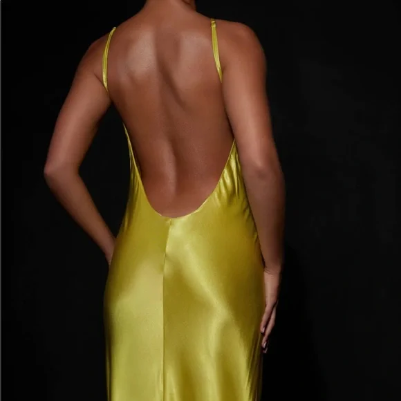 MESHKI - Satin Cut Out Maxi Dress - Picture 3 of 6